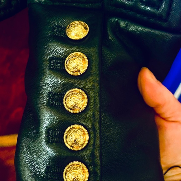 Balmain Black Leather Jacket - Picture 3 of 13